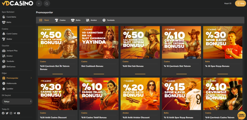 Vdcasino Bonusları